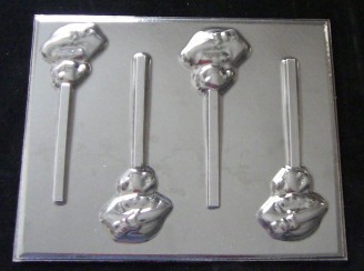 376sp Raspberry Turnover Face Torso Chocolate or Hard Candy Lollipop Mold
